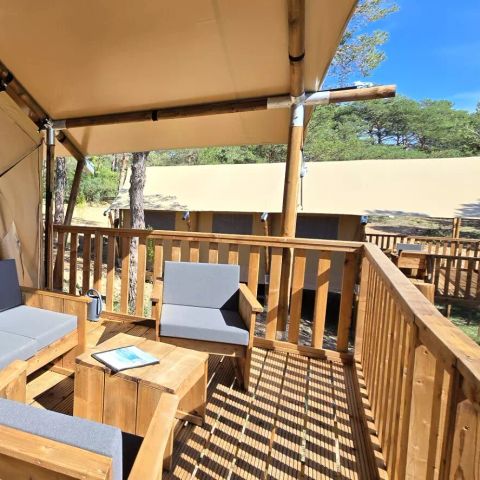 Canvas and wooden tent 5 persons - Lodge Tent 3 Rooms