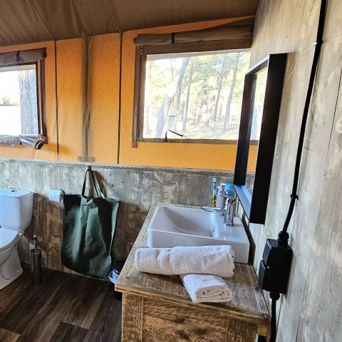 Canvas and wooden tent 4 persons - Tent Lodge 3 Rooms 4 People PRM