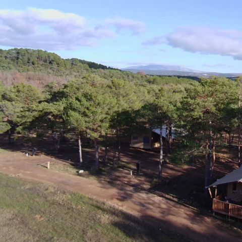 Canvas and wooden tent 4 persons - Tent Lodge 3 Rooms 4 People PRM