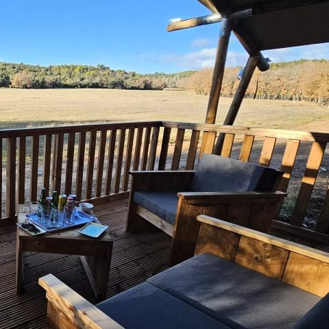 TENTE TOILE ET BOIS 4 personnes - Tente Lodge 3 Pièces 4 Personnes PMR