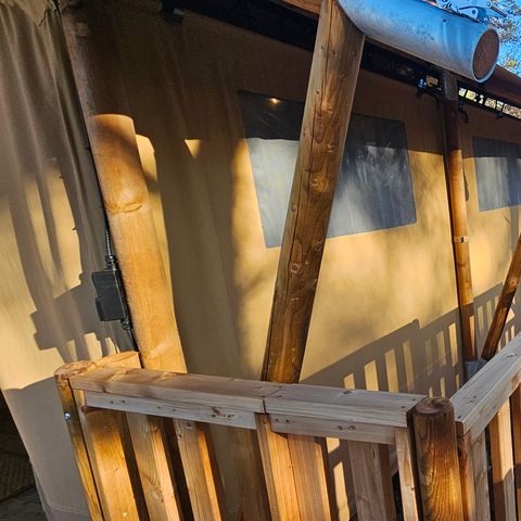 Canvas and wooden tent 4 persons - Lodge tent - 35 m² - 2 bedrooms - PMR