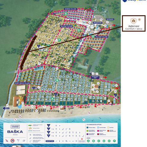 TENTE TOILE ET BOIS 5 personnes - Baska - Tente Safari Confort + climatisation