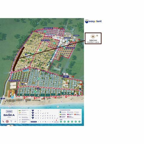 SafariZelt 5 Personen - Baska - Komfort-Safari-Zelt + Klimaanlage