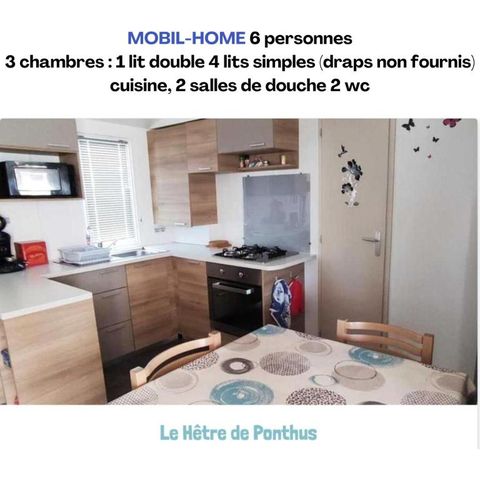 MOBILHOME 6 personas - Premium 6 personas - Le Hêtre de Ponthus
