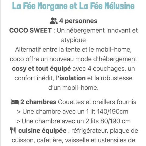 Zelt 4 Personen - Coco-sweet - Die Fee Morgana