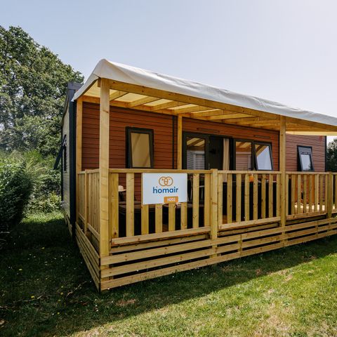 BUNGALOW 6 personnes - Mobil-home | Premium | 3 Ch. | 6 Pers. | Terrasse surélevée | 2 SDB | Clim.