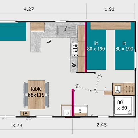 LODGE 4 persone - Lodge 2 camere da letto XL