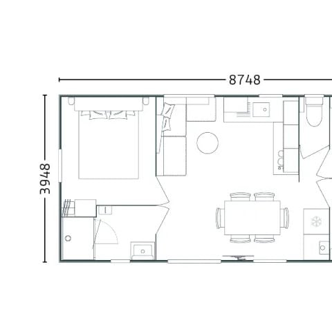 Mobilhome 4 personnes - Bahia - XL - 3 Pièces - TV