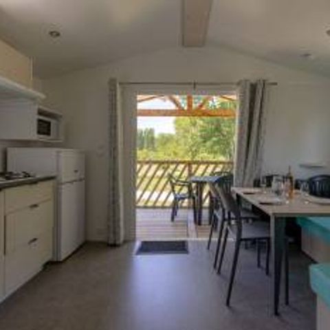 Mobilheim 6 Personen - ORION überdachte Terrasse