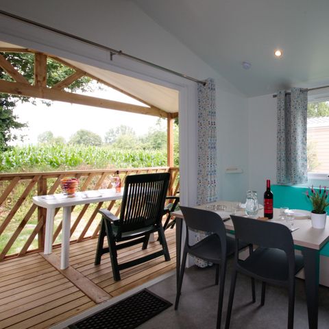 Mobilheim 6 Personen - ORION überdachte Terrasse