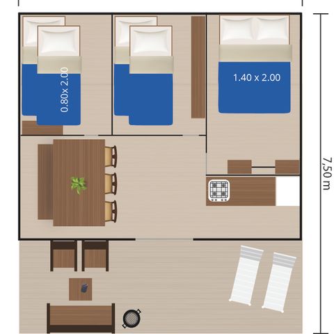 Safaritent 6 personen - Safaritent Luxe (6P)