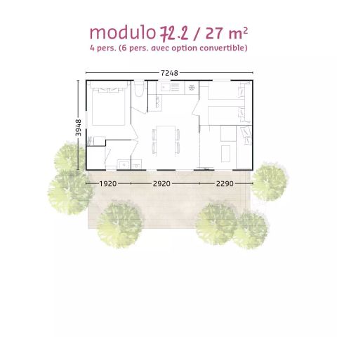 Mobile home 6 persons - Modulo 3 Rooms 4/6 People Air-conditioned + TV