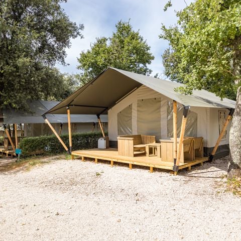 TENTE TOILE ET BOIS 5 personnes - Naturist Solaris - Tente Safari Confort