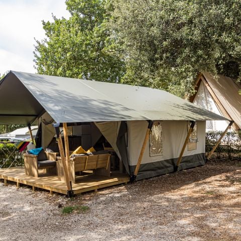 TENTE TOILE ET BOIS 5 personnes - Naturist Solaris - Tente Safari Confort