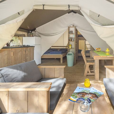 TENDA IN TELA E LEGNO 5 persone - Naturista Solaris - Tenda Safari Comfort