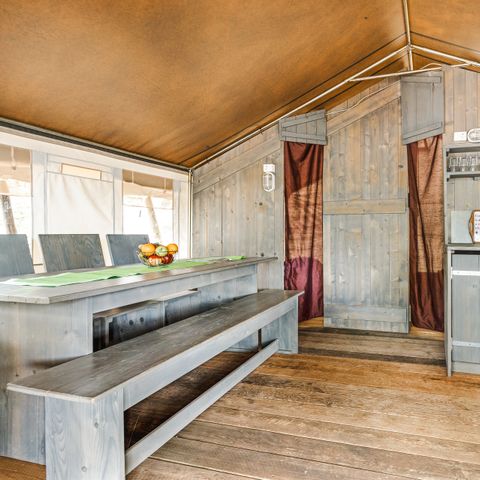 TENTE TOILE ET BOIS 5 personnes - Naturist Solaris - Tente Safari de luxe