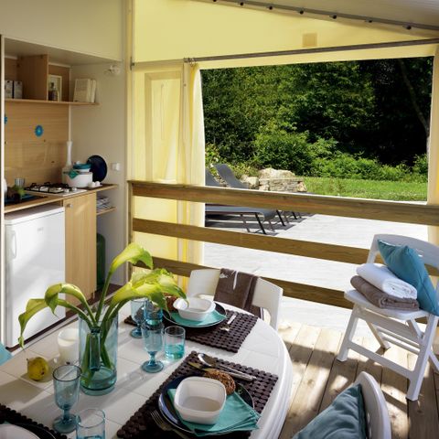 BUNGALOW IN TELA 4 persone - Cabina ROBINSON con 2 camere da letto (superficie 21m² - senza servizi igienici)