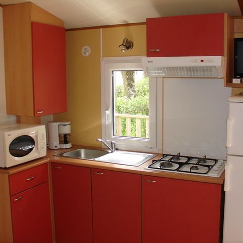 Mobilheim 5 personen - COSY-CLIM 2 Schlafzimmer (Klimaanlage - TV - Terrasse 12m² - Fläche 28m²)