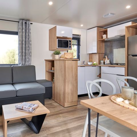 Mobile home 6 persons - Prestige Trio - 3 bedrooms - 2 bathrooms - 2 WC - CLIM - TV + Dishwasher