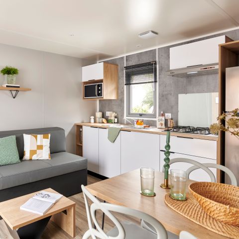 BUNGALOW 6 personnes - Prestige Duo - 2 chambres - 2 salles de bains - 2 WC - CLIM - TV + Lave vaisselle