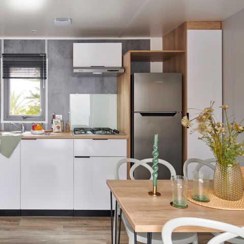 Stacaravan 6 personen - Prestige Duo - 2 slaapkamers - 2 badkamers - 2 WC - CLIM - TV + Afwasmachine