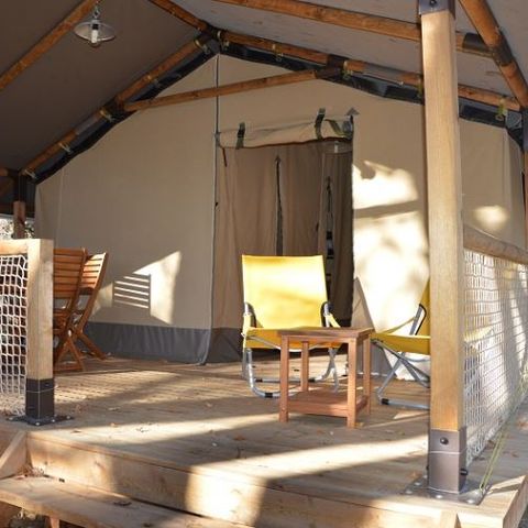Canvas and wooden tent 5 persons - Lodge 2ch 5p