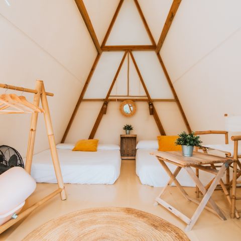 Tente en toile et en bois 4 personnes - BRUMA TENT