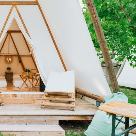 Tente en toile et en bois 4 personnes - BRUMA TENT