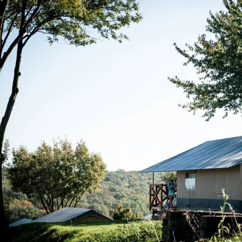 CANVAS AND WOOD TENT 5 people - de Luxe