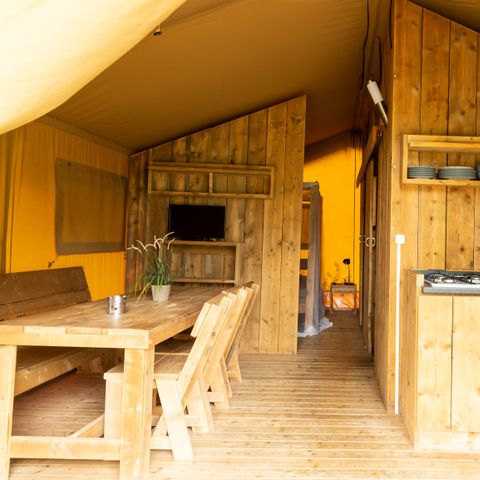 Tente en toile et en bois 6 personnes - Tente Lodge