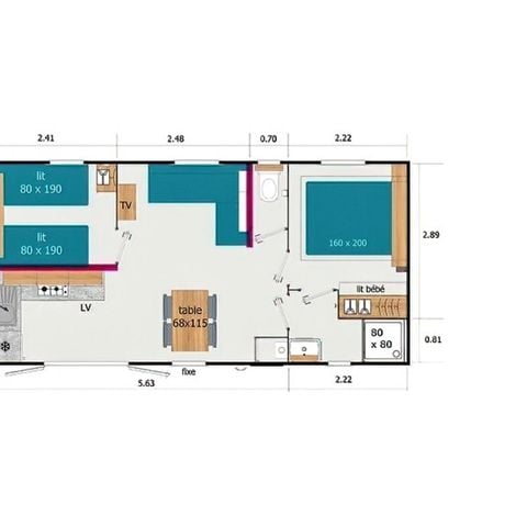 Mobile home 4 persons - 4P Premium