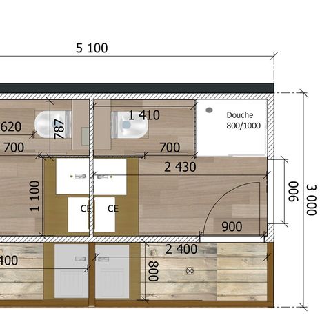 Stellplatz - Stellplatz mit eigenen Sanitäranlagen und Kühlschrank