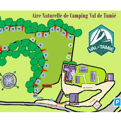 EMPLACEMENT - camping sans électricité 1/2 pers