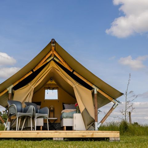 Canvas and wooden tent 2 persons - Safari tent 2-bed