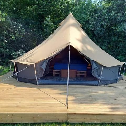 Canvas and wooden tent 2 persons - Luxury bell tent 2-person