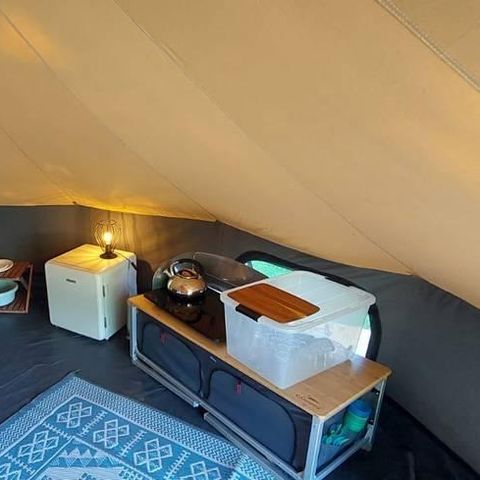 Tente en toile et en bois 2 personnes - Tente cloche de luxe 2 personnes