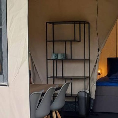Tente en toile et en bois 5 personnes - Tente de glamping pour 5 personnes
