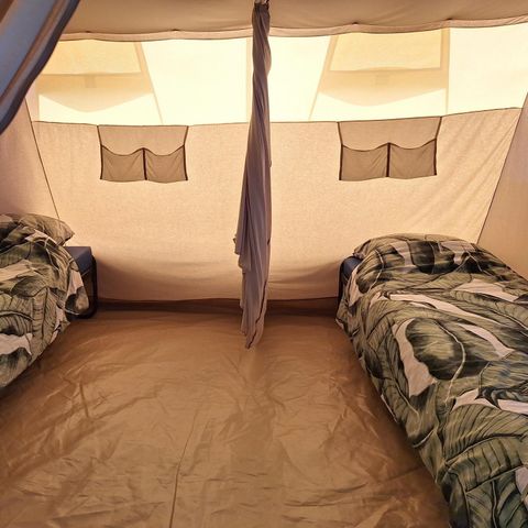 Tente en toile et en bois 6 personnes - Tente safari, 6 personnes