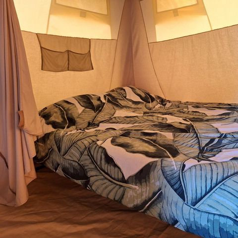 Tente en toile et en bois 6 personnes - Tente safari, 6 personnes