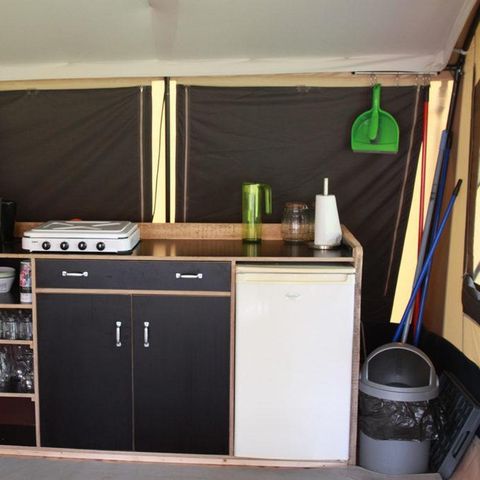 Tente en toile et en bois 6 personnes - Tente safari, 6 personnes