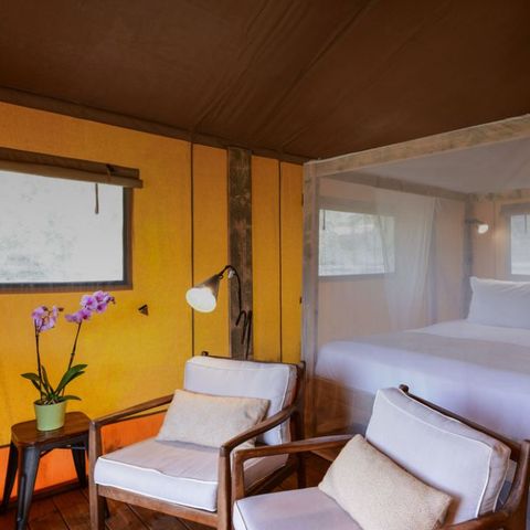 Tente en toile et en bois 2 personnes - Lodge Family