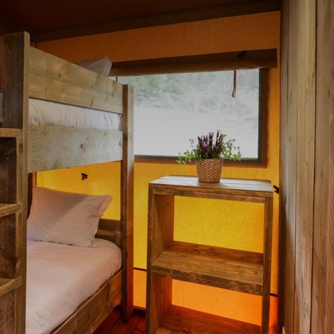 Tente en toile et en bois 2 personnes - Lodge Family