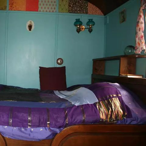 Chalet 2 personnes - Roulotte avec sanitaire - 1 chambre