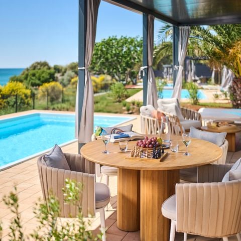 MOBILHOME 4 personas - Lujosa casa de vacaciones con vistas al mar y piscina privada