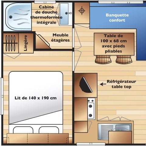 Stacaravan 4 personen - Eco-familie