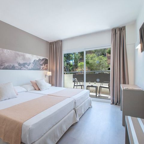 Kamer 3 personen - Tweepersoonskamer + extra bed - balkon