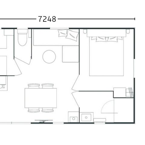 Mobile home 4 persons - Mobile home Premium- 27 m² - 2 bedrooms- TV