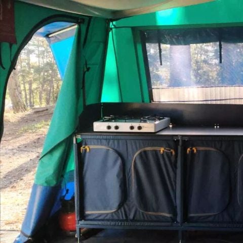 TIENDA DE CAMPAÑA 4 personas - Tienda de campaña Navajo de 4 habitaciones sin instalaciones sanitarias