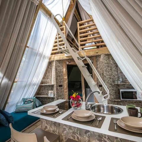 Tent 4 personen - Premium lodgetent met twee slaapkamers (2+2)