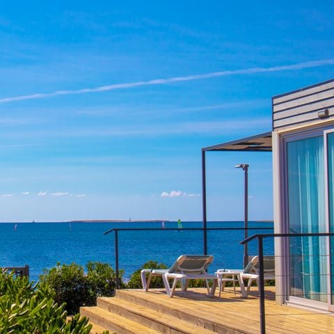 Stacaravan 5 personen - Camping Villa eerste rij naar zee